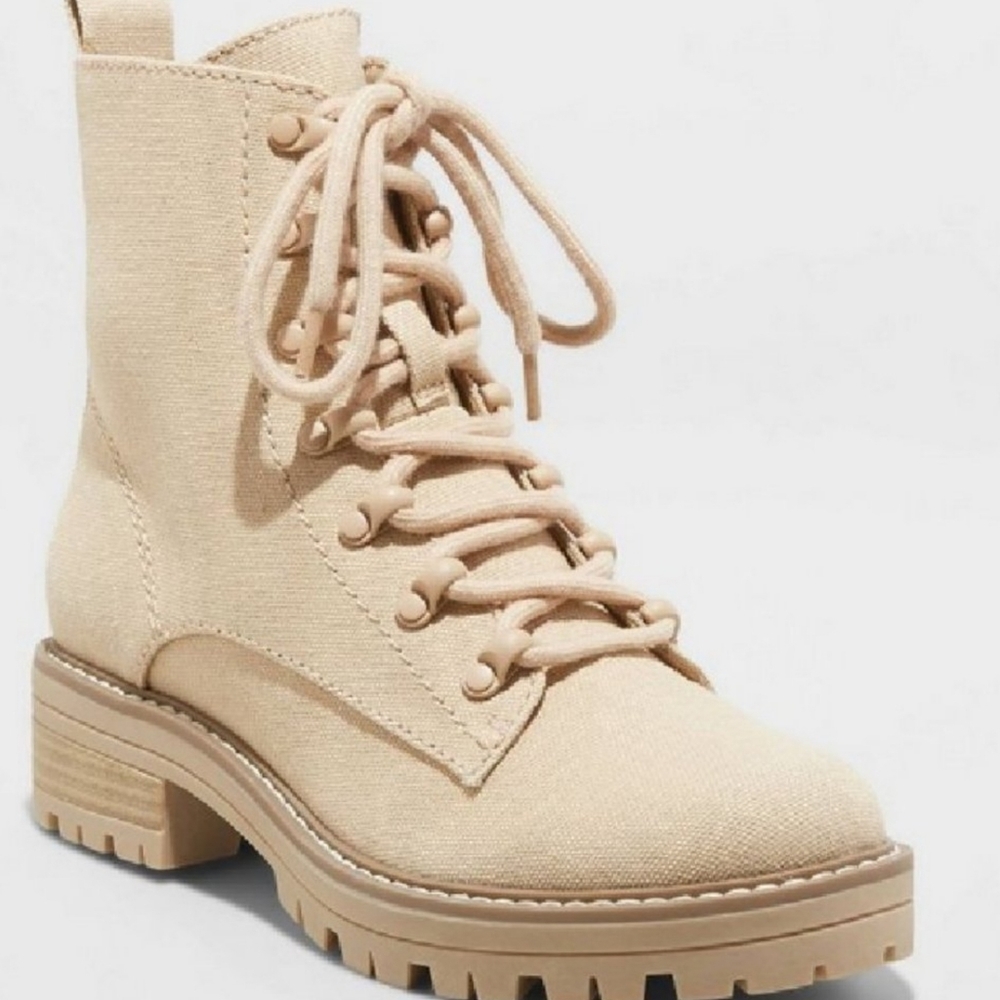 Women's Parker Lace-Up Combat Boots - Universal Thread™ Tan